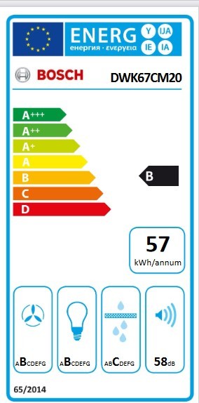 Etiqueta de Eficiencia Energética - DWK67CM20