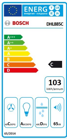 Etiqueta de Eficiencia Energética - DHL885C