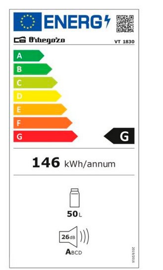 Etiqueta de Eficiencia Energética - VT1830