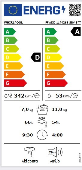 Etiqueta de Eficiencia Energética - FFWDD 1174269 SBVSPT