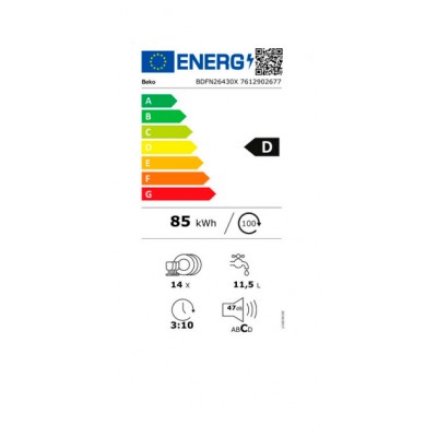 Lavavajillas BEKO BDFN26430X