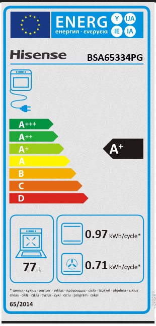 Etiqueta de Eficiencia Energética - BSA65334PG