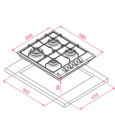 Placa TEKA HLX 640 Natural
