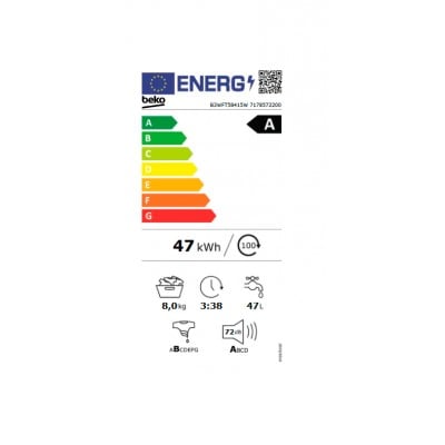 Lavadora BEKO B3WFT58415W