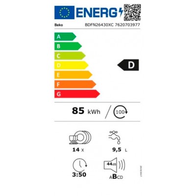 Lavavajillas BEKO BDFN26430XC