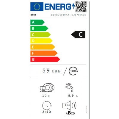 Lavavajillas BEKO BDFS26040XA