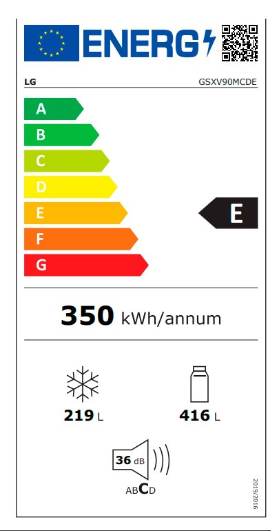 Etiqueta de Eficiencia Energética - GSXV90MCDE