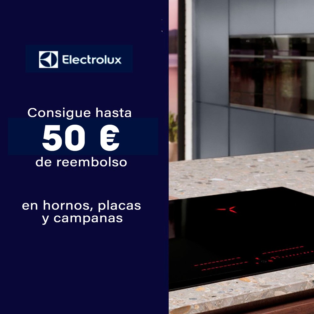 Compra tu electrodoméstico Electrolux y consigue hasta 50 euros de reembolso