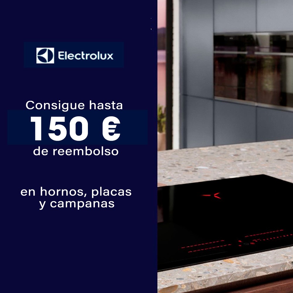 Compra tu electrodoméstico Electrolux y consigue hasta 150 euros de reembolso