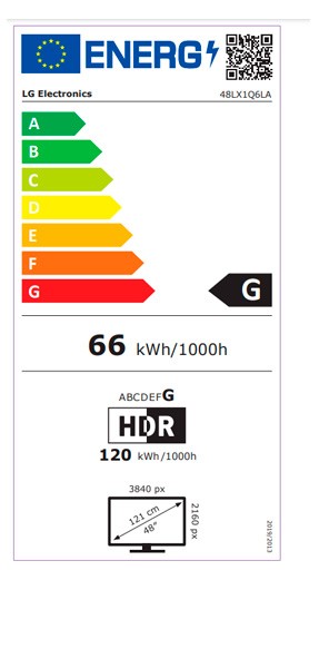Etiqueta de Eficiencia Energética - 48LX1Q6LA