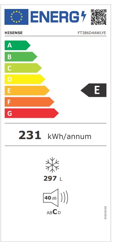 Etiqueta de Eficiencia Energética - FT386D4AWLYE
