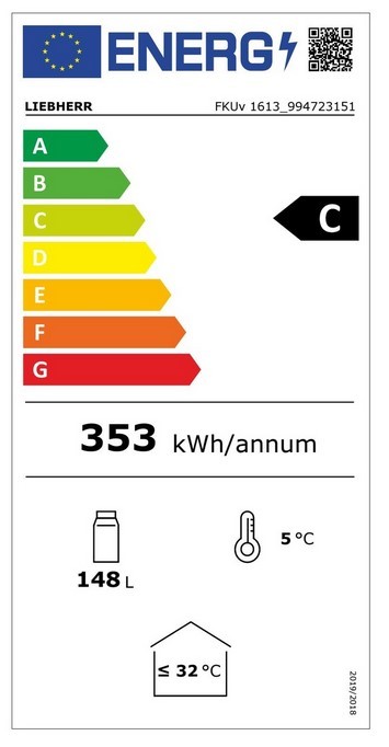 Etiqueta de Eficiencia Energética - FKUV1613
