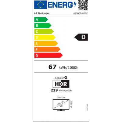 Televisor Mini LED LG 65QNED916QE