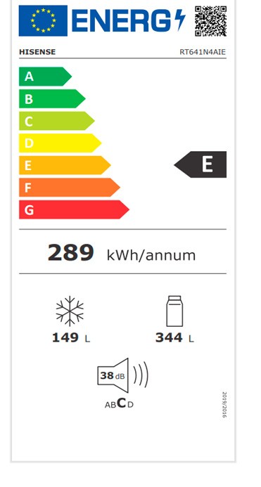 Etiqueta de Eficiencia Energética - RT641N4AIE