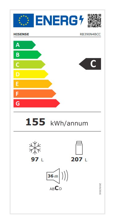 Etiqueta de Eficiencia Energética - RB390N4BCC