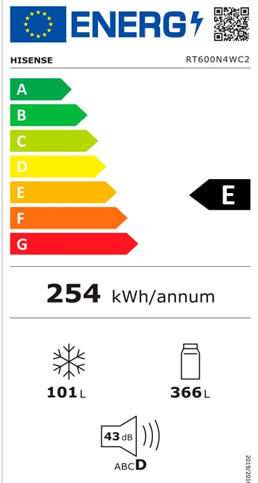 Etiqueta de Eficiencia Energética - RT600N4WC2