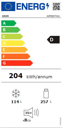 Etiqueta de Eficiencia Energética - 34003316