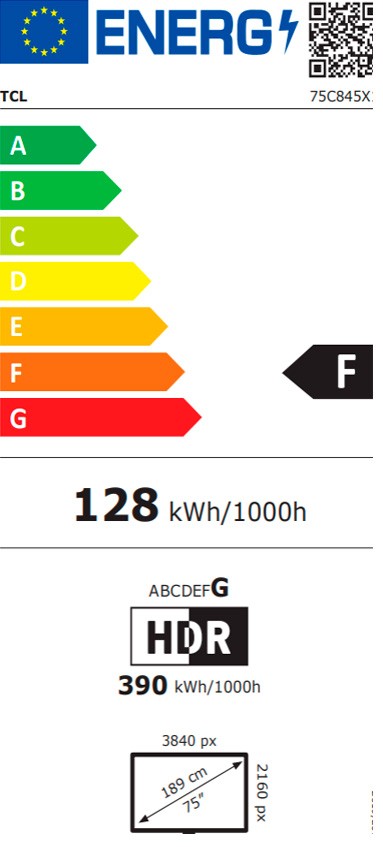Etiqueta de Eficiencia Energética - 75C845