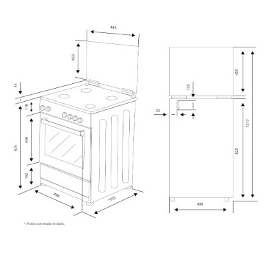 Cocina ASPES AKG4500TM
