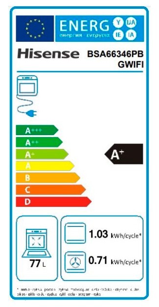 Etiqueta de Eficiencia Energética - BSA66346PBGWIFI