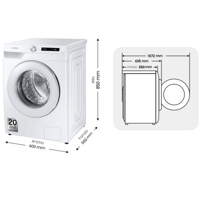 Lavadora SAMSUNG WW90T534DTW/S3
