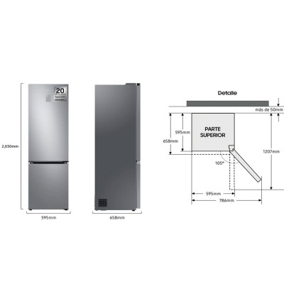 Comprar frigorífico combi Samsung RB33N301NSA