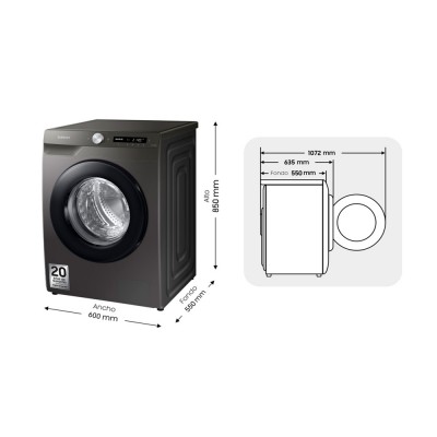 Lavadora SAMSUNG WW90T534DAN/S3