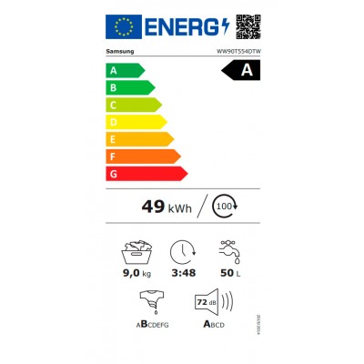 Lavadora SAMSUNG WW90T554DTW/S3