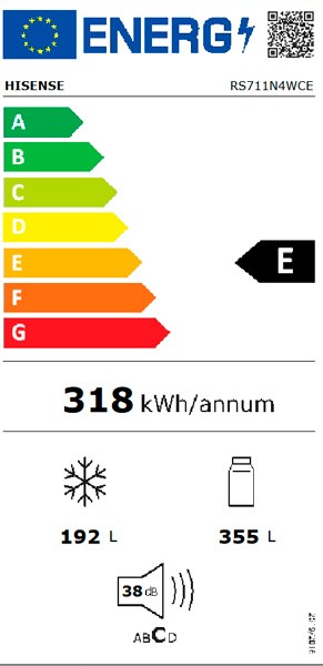Etiqueta de Eficiencia Energética - RS711N4WCE