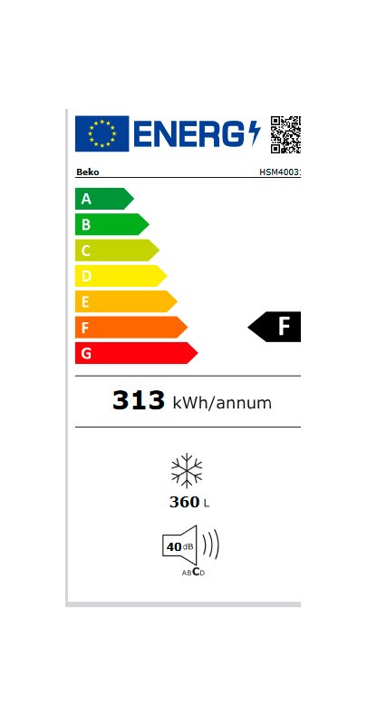 Etiqueta de Eficiencia Energética - HSM40031
