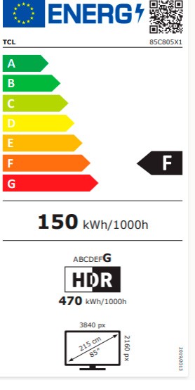 Etiqueta de Eficiencia Energética - 85C805