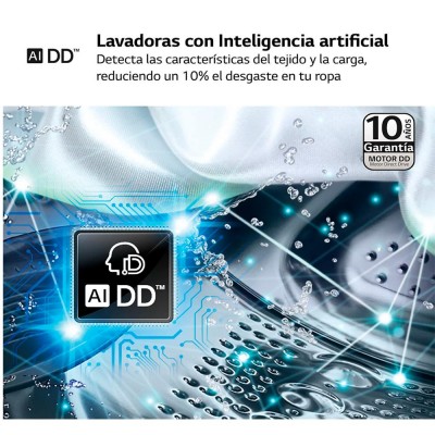 Lavadora LG F4WR5509A1W Blanco 9Kg Vapor Autodos