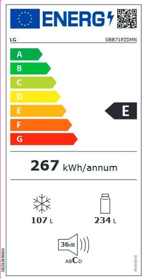 Etiqueta de Eficiencia Energética - GBB71PZDMN