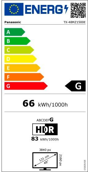 Etiqueta de Eficiencia Energética - TX-48MZ1500E