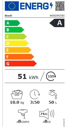 Etiqueta de Eficiencia Energética - WGG254ZXES