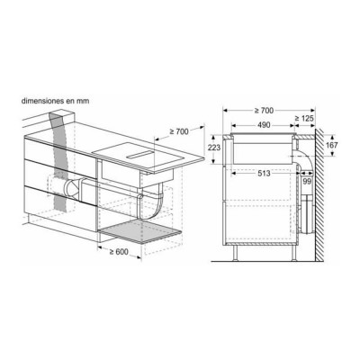 Placa con extractor integrado BOSCH...