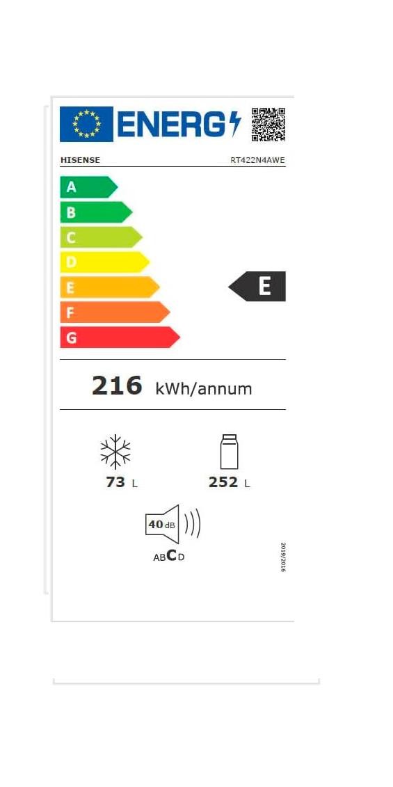 Etiqueta de Eficiencia Energética - RT422N4AWE