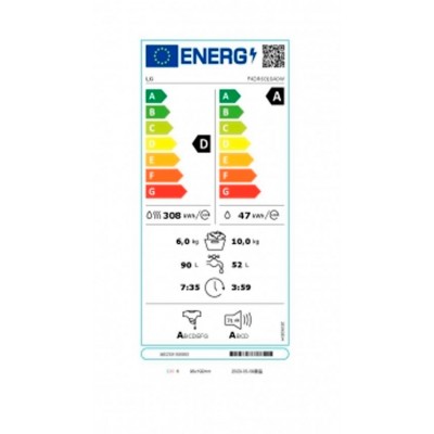Lavasecadora LG F4DR6010A0W