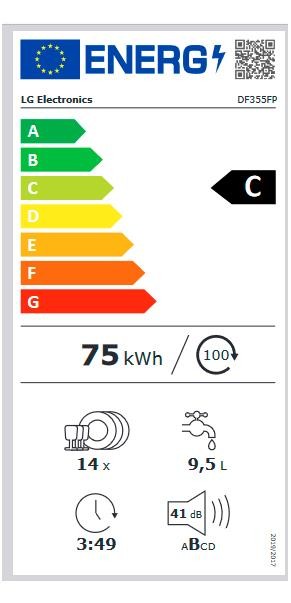 Etiqueta de Eficiencia Energética - DF355FP
