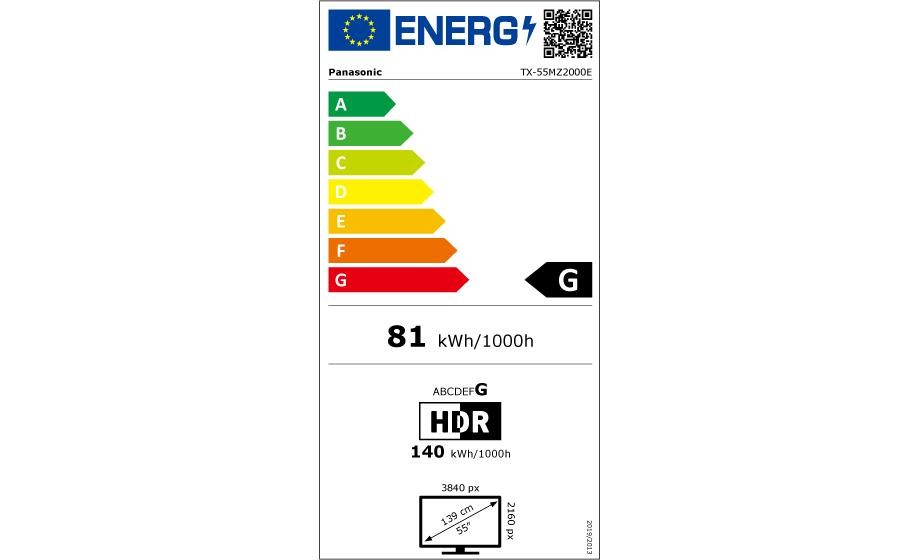 Etiqueta de Eficiencia Energética - TX-55MZ2000E