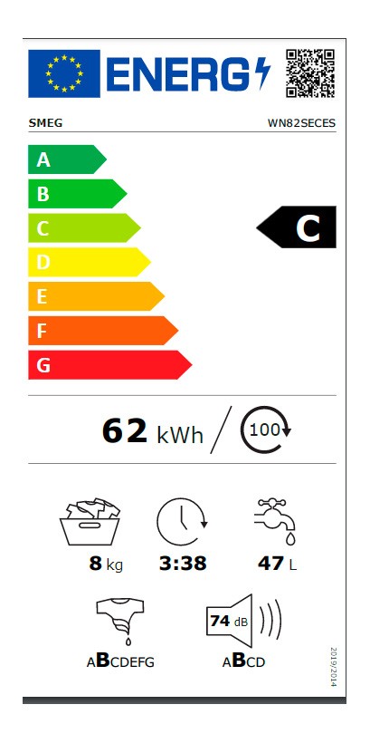 Etiqueta de Eficiencia Energética - WN82SECES