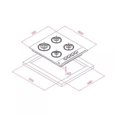 Placa TEKA GBE 64002 Butano