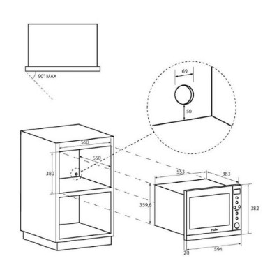 Microondas HAIER HWO38MG2BHXB