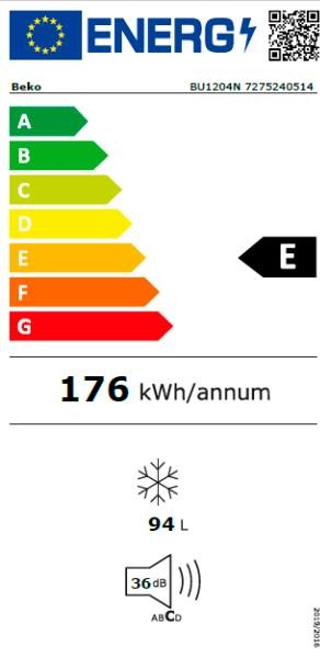 Etiqueta de Eficiencia Energética - BU1204N