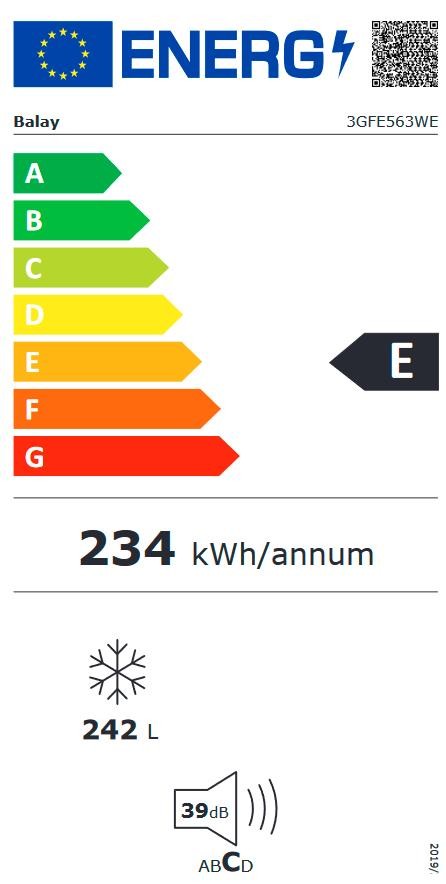 Etiqueta de Eficiencia Energética - 3GFE563WE