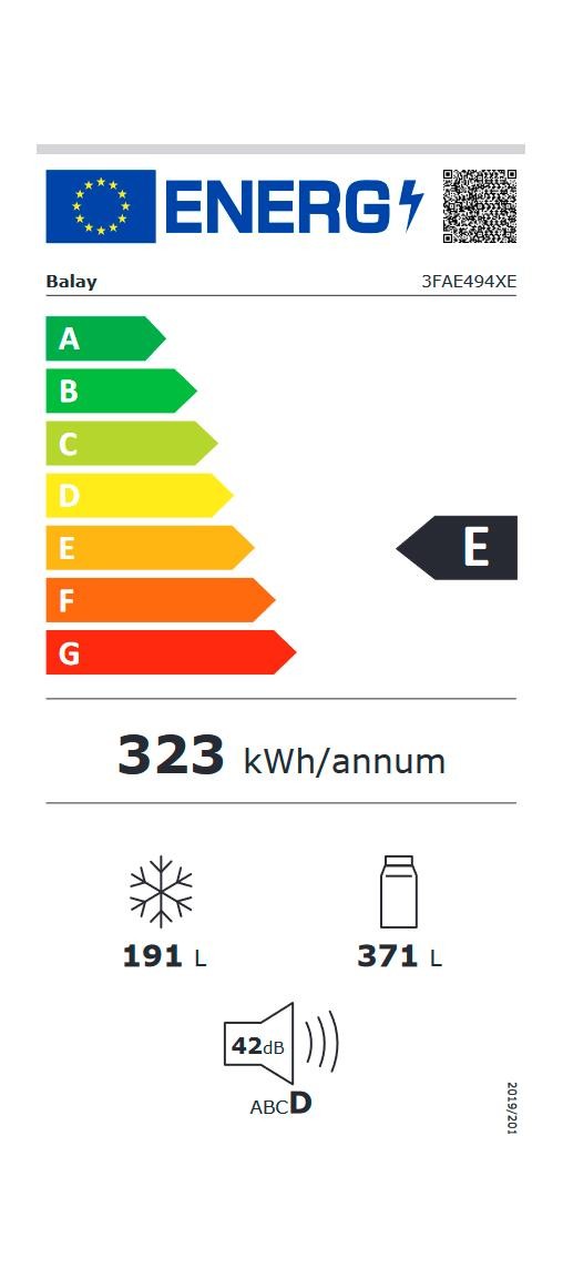 Etiqueta de Eficiencia Energética - 3FAE494XE