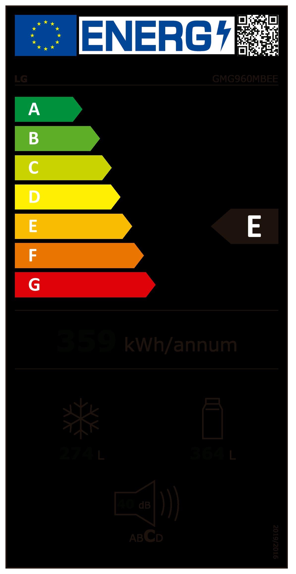 Etiqueta de Eficiencia Energética - GMG960MBEE