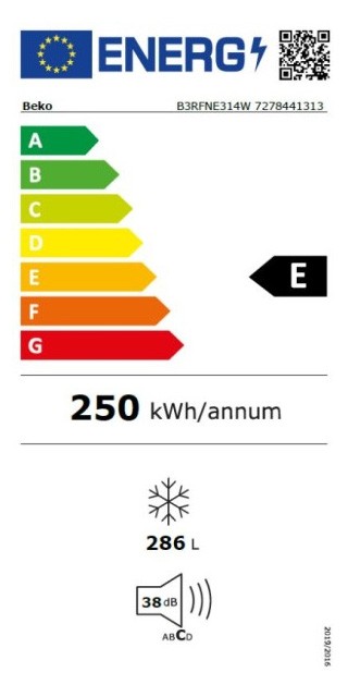 Etiqueta de Eficiencia Energética - B3RFNE314W