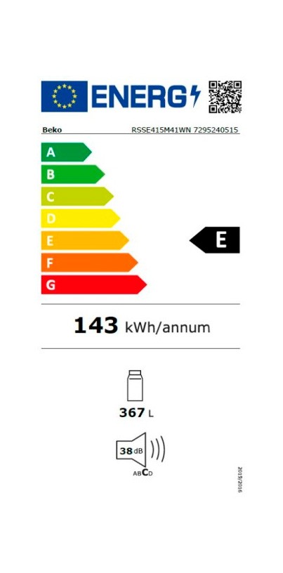 Etiqueta de Eficiencia Energética - RSSE415M41WN