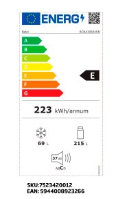 Etiqueta de Eficiencia Energética - BCNA306E4SN
